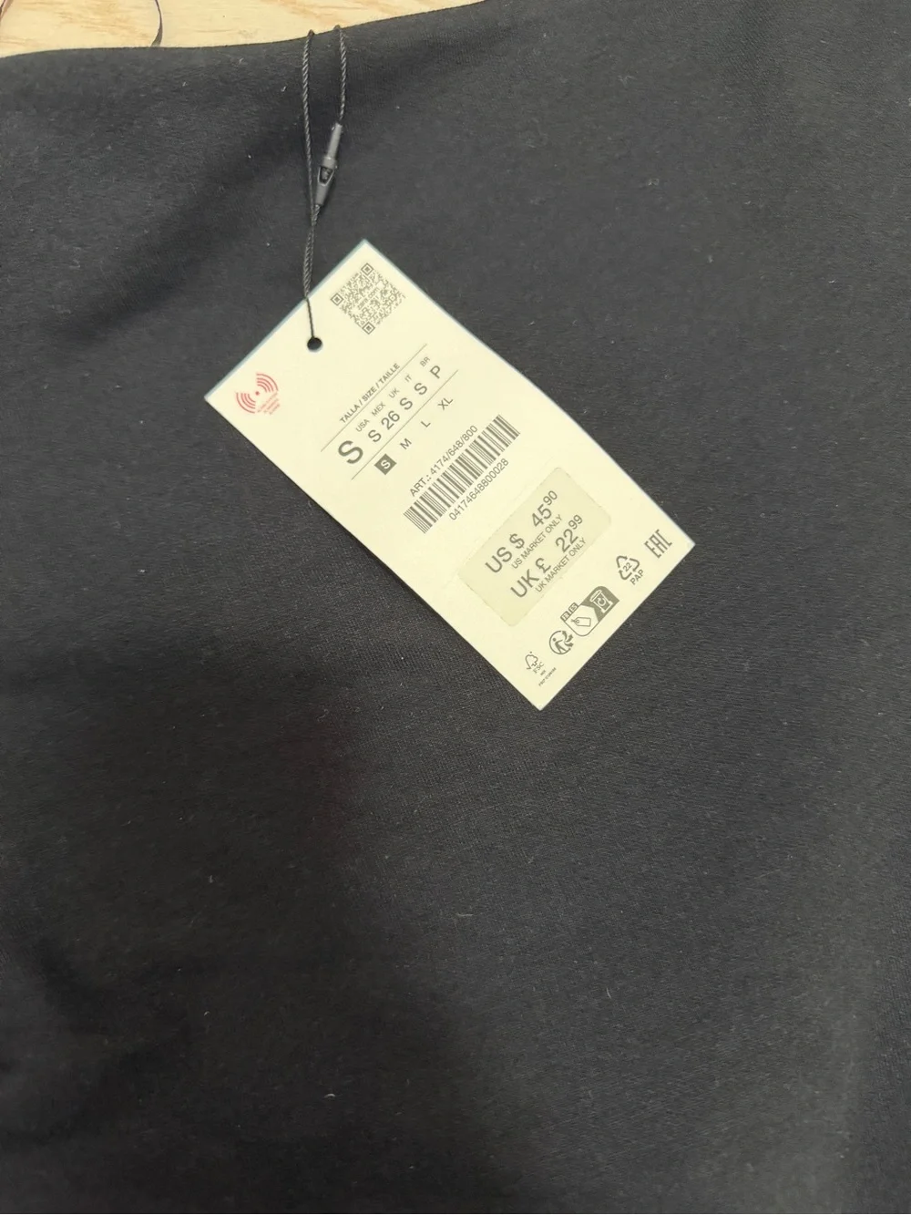 Zara One-Shoulder Black Midi Dress - Picture 3 of 5